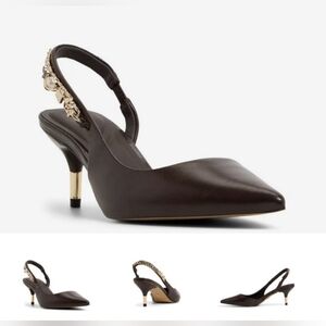Ted Baker Esme Pointed Toe Slingback Pump in Black  size 6